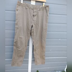 Patagonia Four Canyons Twill Pants Mens 34 Khaki Hiking 56035 Organic Cotton